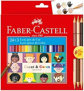 lapis-de-cor-faber-castell-ecolapis-caras-cores-120124cc-24-cores-3-tons-de-pele - Imagem