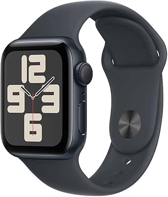 apple-watch-se-gps-caixa-em-aluminio-cinzento-sideral-de-40-mm-com-pulseira-esportiva-meia-noite - Imagem