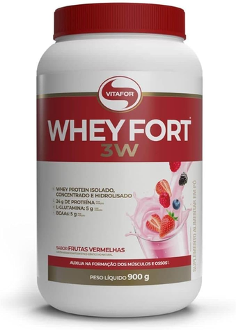 vitafor-whey-fort-3w-900g-baunilha - Imagem