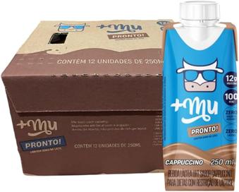 mu-mulkshake-bebida-proteica-lactea-uht-sabor-cappuccino-pack-12-unidades - Imagem