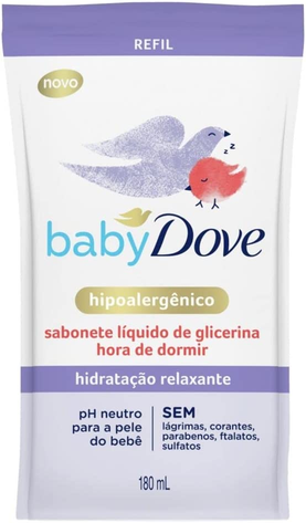 sabonete-liquido-de-glicerina-hidratacao-relaxante-dove-baby-hora-de-dormir-sache-180ml-refil-baby-dove - Imagem