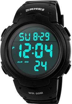 Relógio Masculino Skmei 1068 Á Prova D'água 50m Digital Esporte Shock Militar Preto