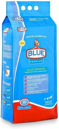 tapete-higienico-para-caes-blue-premium-30-unidades - Imagem