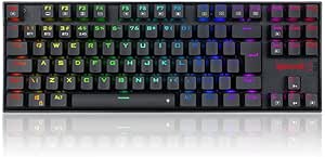 Teclado Mecânico Gamer Redragon Kumara Pro RGB Switch Marrom Preto - K552RGB-BRS-B