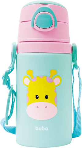 garrafinha-de-aluminio-animal-fun-girafa-buba-colorido - Imagem