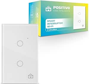 smart-interruptor-wi-fi-positivo-casa-inteligente-2-botoes-touch-branco-compativel-com-alexa-e-assistente - Imagem