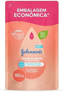 Sabonete Líquido Refil Glicerina Da Cabeça Aos Pés Johnson's Baby, 180ml