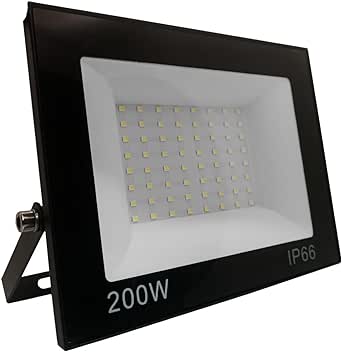 refletor-led-200w-holofote-bivolt-branco-frio-prova-d-agua-luz-smd-lampada-luminaria-led-iluminacao-placa-super-led-novo - Imagem