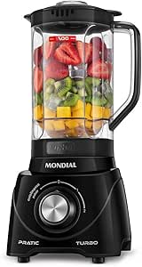 Liquidificador Pratic Turbo, Mondial, 550w - L-98-b Preto 220v