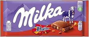 chocolate-milka-ao-leite-daim-100g - Imagem