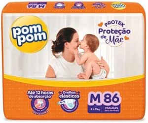 fralda-pom-pom-derma-protek-hiper-m-86-unidades - Imagem