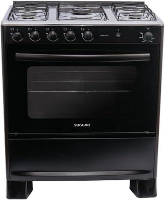 Suggar Fogão Cook Start Preto Mesa Inox 5 Bocas 2 Queimadores Família Acendimento Automático Fgics520pt