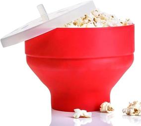 pipoqueira-de-silicone-para-microondas-pipoca-dobravel-sem-oleo-com-tampa-bpa-free-lavavel-balde-antiaderente-am-import - Imagem