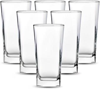 Jogo com 6 Copos de Vidro Texas Premium 315ml – Design ELEGANTE, RESISTENTE e VERSÁTIL para Sucos, Água, Drinks e Cafés | Ideal para Cozinha, Bar e Restaurante