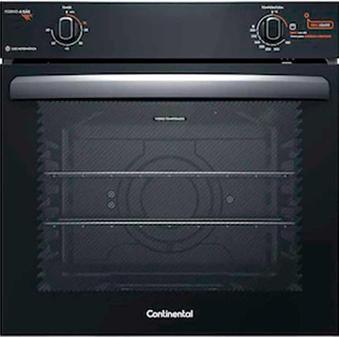 Continental Forno de Embutir a Gás OC8GM com TOPLimpaFácil Grill e Timer Preto 80 Litros com Grill a Gás Embutir 1800W 56x53x59 cm 24,5 kg