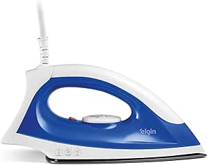 ferro-de-passar-a-seco-iron-force-elgin-super-leve-branco-e-azul-base-antiaderente-220v - Imagem