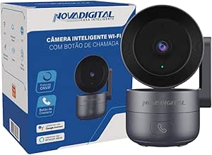 camera-inteligente-wifi-novadigital-360-4mp-hd-smart-com-botao-de-chamada-cs-call-onvif-tuya-smart-life-compativel-com-alexa-e-google-cinza - Imagem