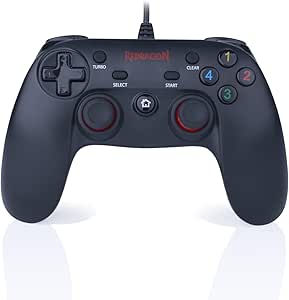 Controle Gamer Redragon Saturn Preto Usb Com Vibração G807