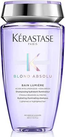 kerastase-shampoo-blond-absolu-bain-lumiere-cabelos-loiros-descoloridos-hidratacao-restauracao-acido-hialuronico-flor-de-edelweiss-250-ml - Imagem