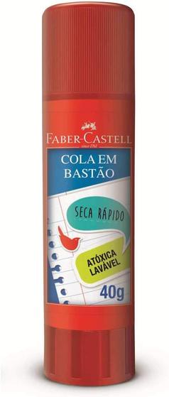 cola-bastao-40g-faber-castell-10-unidades - Imagem