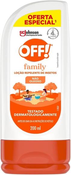 OFF! Family Loção Repelente de Insetos e Mosquitos 200ml