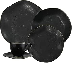 Aparelho De Jantar 20 Peças Volcano Ryo Oxford Porcelana