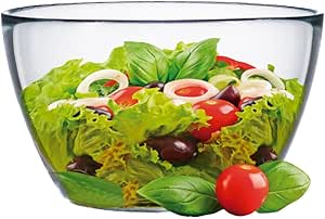 Bowl Vidro Tropical Saladeira Pequena Sobremesa Frutas Petiscos Mesa Posta Resistente 1020ml Ruvolo