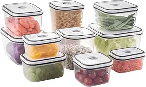 Kit 12 Potes Herméticos de Plástico Electrolux Quadrados e Retangulares