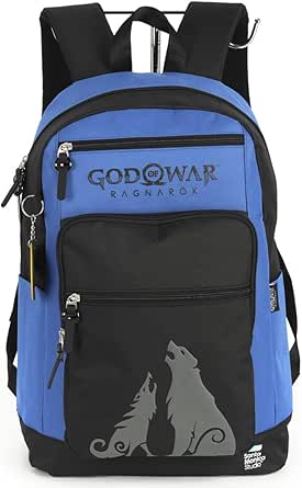 mochila-de-costas-escolar-grande-fas-god-of-war-ragnarok - Imagem