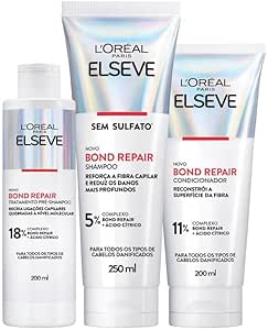 Kit L'Oréal Paris Elseve Bond Repair Shampoo + Condicionador + Pré Shampoo