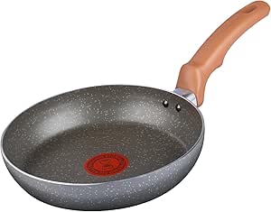 Frigideira Wok Rochedo Natural Stone 24cm, Cinza com Efeito Pedra, Antiaderente Minerium, Alumínio de Alta Espessura 2mm, Thermo-Sinal e Cozimento Homogêneo