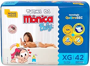 fralda-turma-da-monica-baby-mega-xg-42-unidades-g42b - Imagem