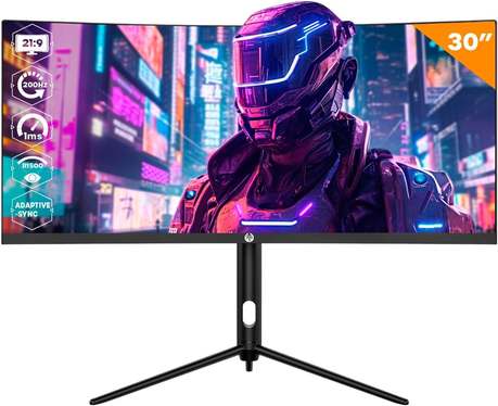 monitor-gamer-curvo-30-ultrawide-200hz-1ms-2560x1080-haiz-inteligente-adaptative-sync-hdmidp-hz-30 - Imagem