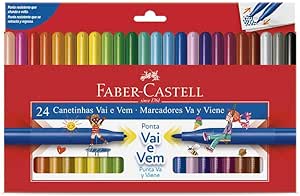 canetinha-ponta-vai-e-vem-24-cores-faber-castell - Imagem