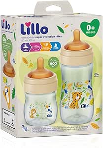 lillo-kit-de-mamadeiras-super-evolution-com-bico-latex-150ml-e-300ml - Imagem