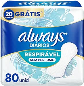 Protetor Diário Always Respirável - 80 unidades