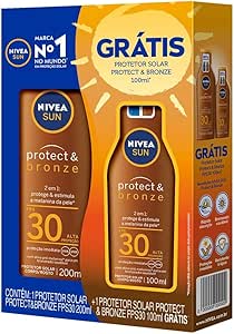 nivea-sun-kit-protetor-solar-protect-bronze-fps30-200ml-protetor-solar-protect-bronze-fps30-100ml-nivea-pacote-de-2 - Imagem