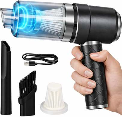 Aspirador Portátil Sem Fio 3 em 1 USB – Aspirador de Pó Manual Sucção Potente com Função Soprador, Filtro Lavável, Ideal para Carro, Casa, Escritório e Teclado – Linha PREMIUM