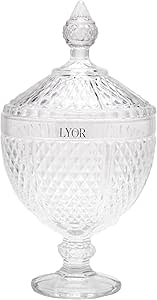 potiche-de-cristal-com-pe-bico-de-jaca-perseu-15cm-x-28cm-lyor - Imagem