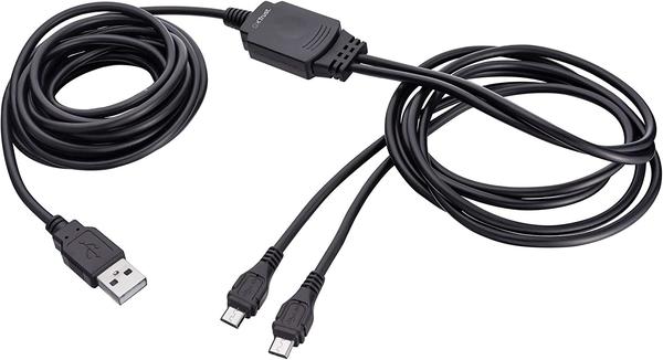cabo-micro-usb-duplo-trust-gxt-222-35m-preto-medio - Imagem