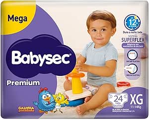 Fraldas Babysec Premium Galinha Pintadinha Flexi Protect, 24 Unidades