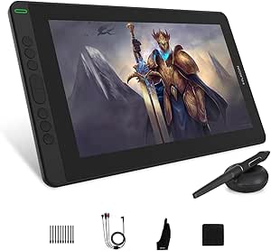 huion-kamvas-13-tablet-de-desenho-com-tela-tablet-artistico-de-133-polegadas-com-inclinacao-stylus-sem-bateria-monitor-grafico-totalmente-laminado-para-desenho-design-edicao-de-fotos-trabalho-com-mac-pc-e-celular-preto - Imagem