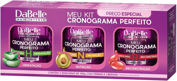 dabelle-kit-mascara-capilar-meu-cronograma-perfeito-1200g - Imagem