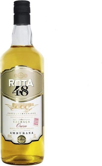 weber-haus-cachaca-rota-48-ouro-1-litro-amburana-sabor-1000-ml - Imagem