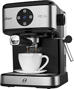 Cafeteira Espresso Double Digital Oster Cor Aço escovado e Preto