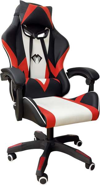 Cadeira Gamer Python Fly, Design Estilo Gamer, Tecido Respirável, Design Ergonômico (Vermelho)