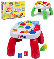 mesinha-didatica-infantil-com-atividades-vermelho - Imagem