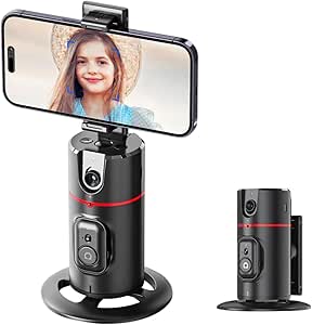 suporte-telefone-com-rastreamento-automatico-rosto-sem-necessidade-aplicativo-rotacao-de-360-tripe-de-rastreamento-telefone-para-camera-inteligente-transmissao-video-gimbal-estabilizador-celular - Imagem