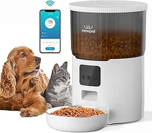 Imagem do produto Alimentador Automático Cães Gatos Pets,4L Tuya APP Alimentador Pet Gato Cão Automático Wi-fi Smart Programável 1-4 Refeições por Dia na loja Amazon