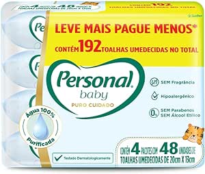 toalha-umedecida-personal-baby-puro-cuidado-promopack-192-unidades - Imagem